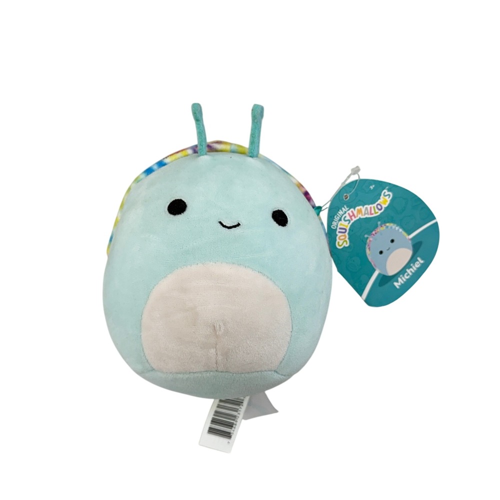 Squishmallows Michiel the Snail 5 Inch Blue Tie Dye Shell Plush Toy 2022 NWT